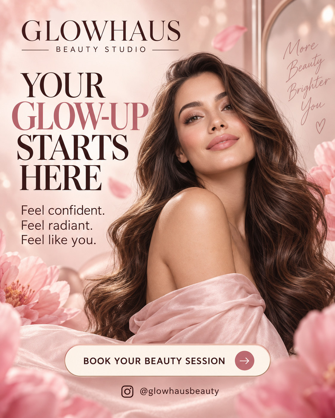 GlowHaus Beauty Studio — AI Beauty Campaign Visual
