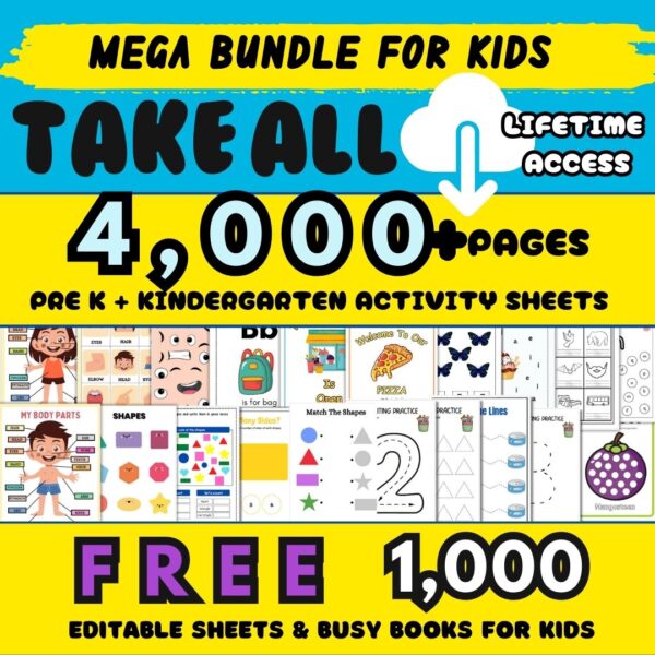 4,000+ Activity Worksheets & Free 1000 Editable and PDFs for Children