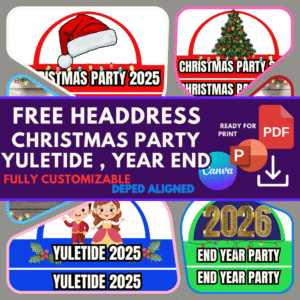 FREE CHRISTMAS END YEAR AND YULETIDE HEADDRESS 2025